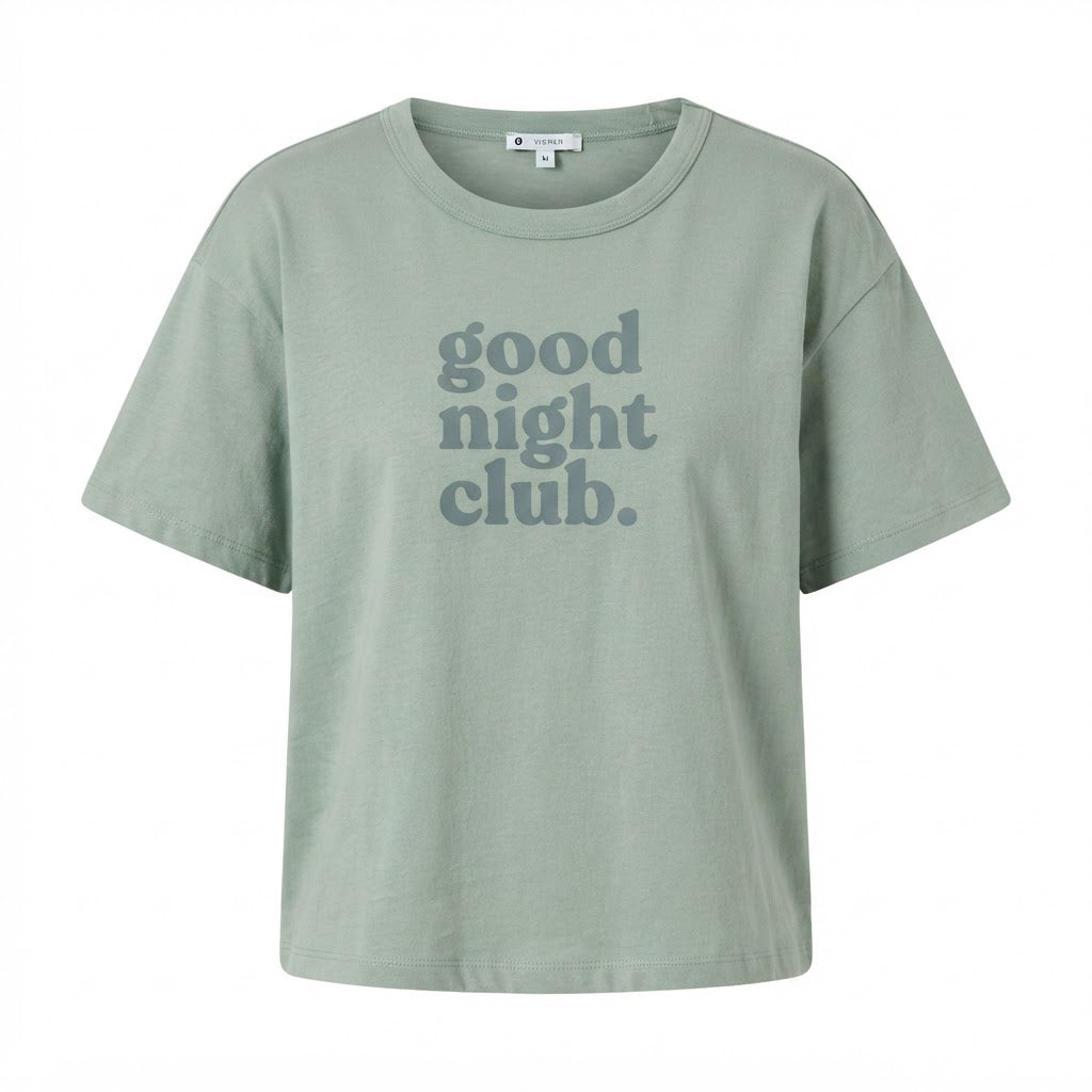 Target Sage Green Boxy Graphic T-Shirt - Good Night Club