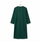 SHEIN Women's Dark Green Long Open-Front Coat with Piping