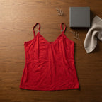 Women's Red Cotton Eyelet Cami Dress