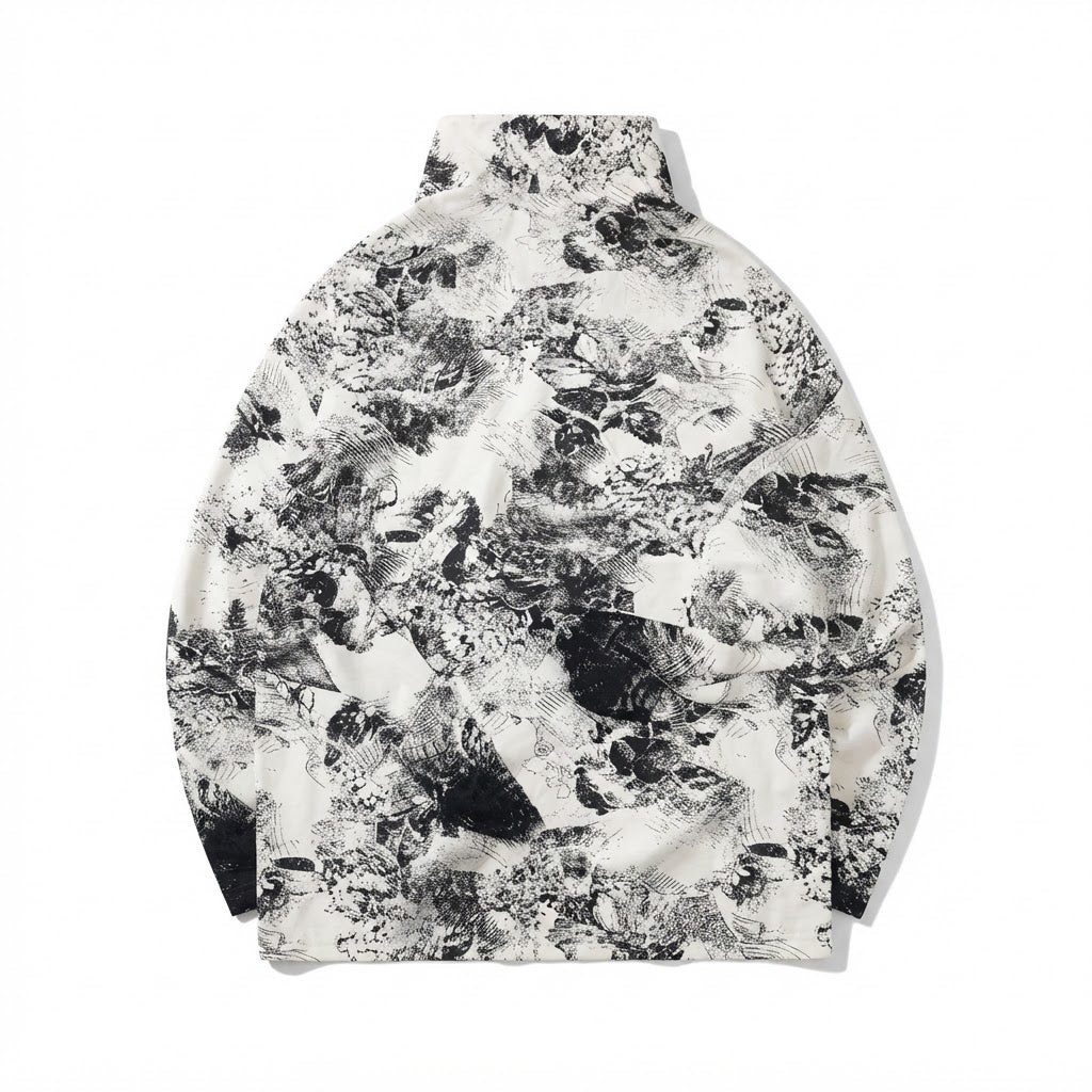 Women's off-white & White Abstract Print Pajama Shirt