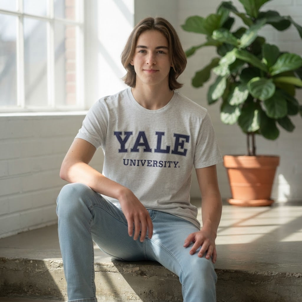 Yale University Heather Ash Grey Yale University Graphic You