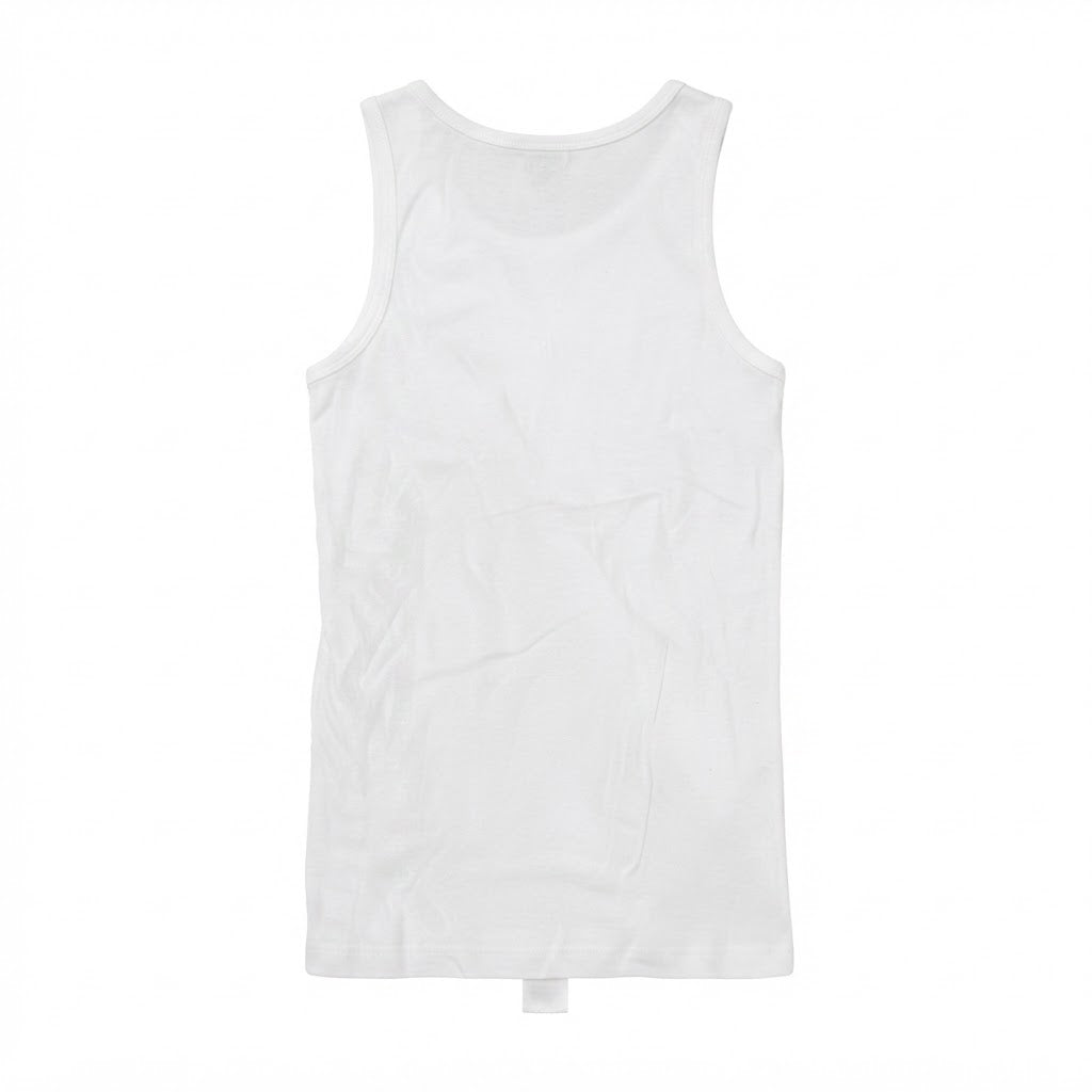 LIVERGY Men's White Ribbed Cotton Tank Top - Classic Scoop N