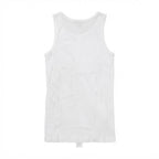 LIVERGY Men's White Ribbed Cotton Tank Top - Classic Scoop N