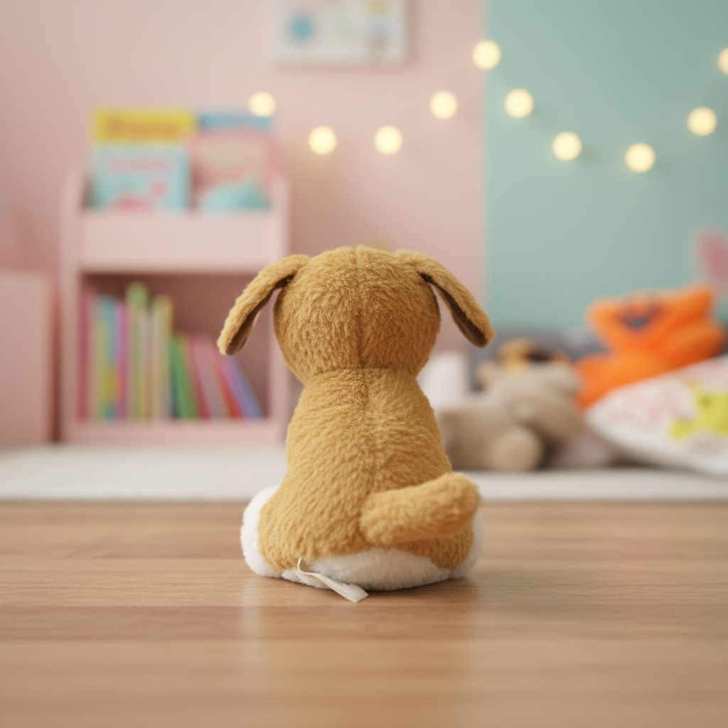 Premium Brown and White Cuddly Dog Plush Toy