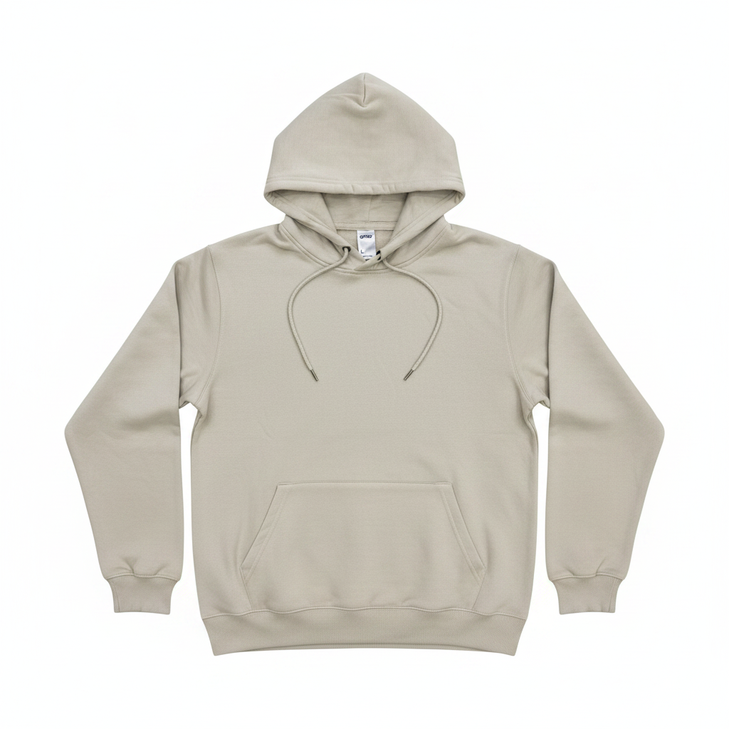 Men's Beige Pullover Hoodie Streetwear Sweatshirt