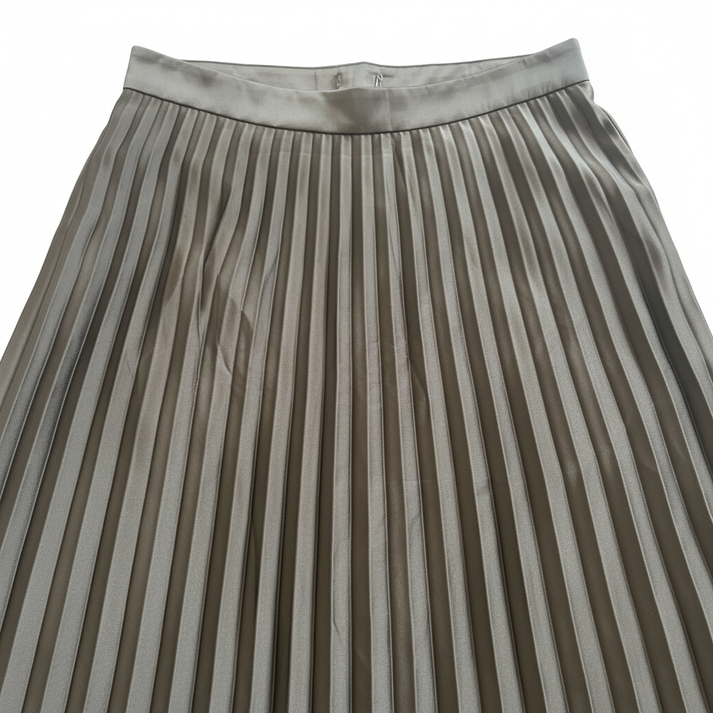 Women's Elegant Black Pleated Midi Skirt