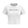 F.R.I.E.N.D.S Women's White Graphic Logo Crew Neck T-Shirt