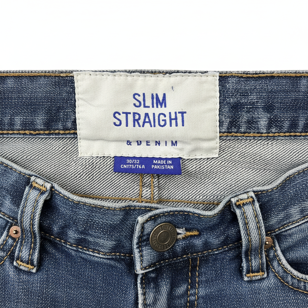 Men's Blue Slim-Straight Distressed H&M Denim Jeans