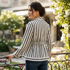 Atmosphere Women's Striped Tie-Waist Tunic Shirt