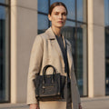 CÉLINE PARIS Black Smooth Leather Structured Nano Tote