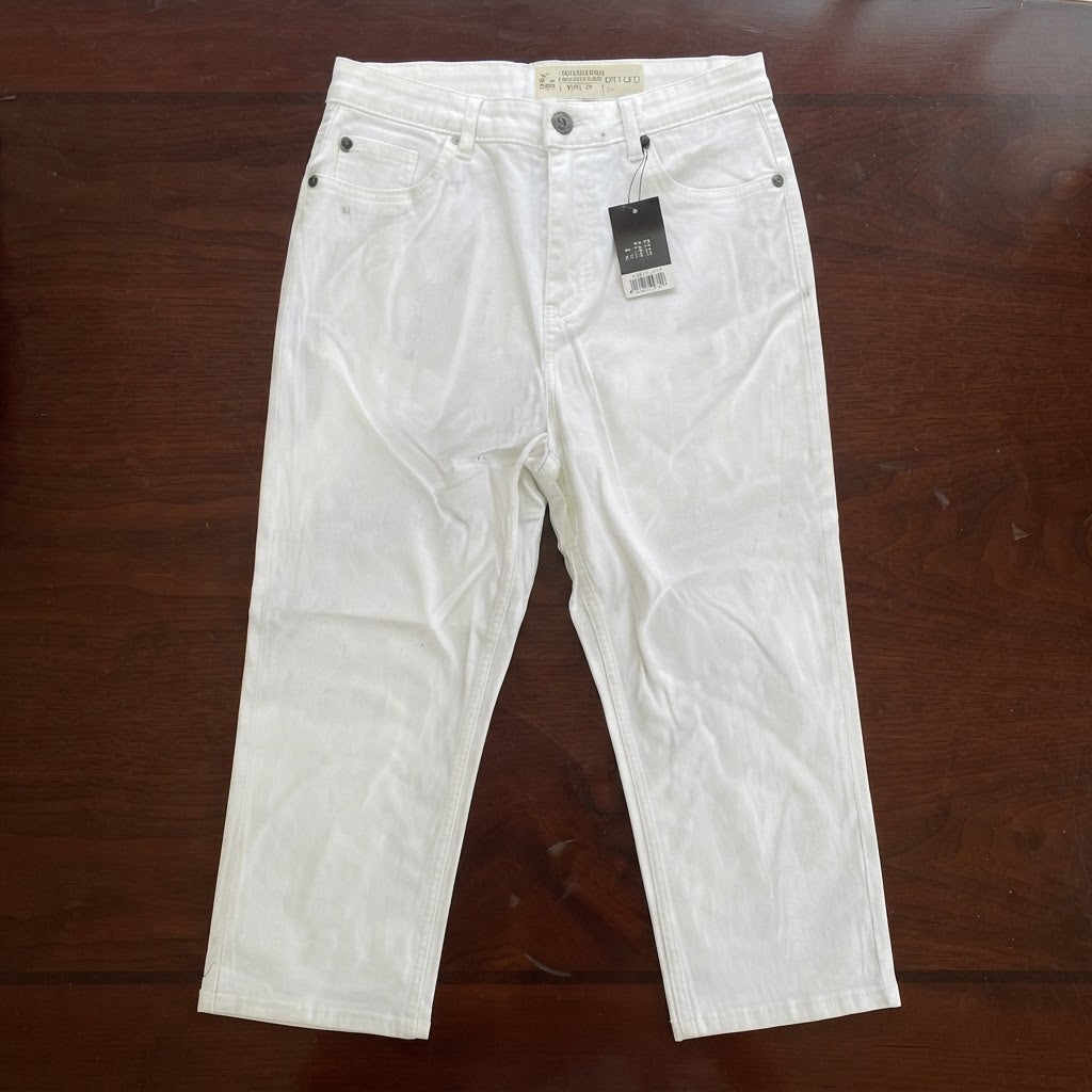 esmara Women's Optic White Skinny Fit Capri Trousers