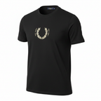 Fred Perry Men's Black Laurel Wreath Graphic T-Shirt - L