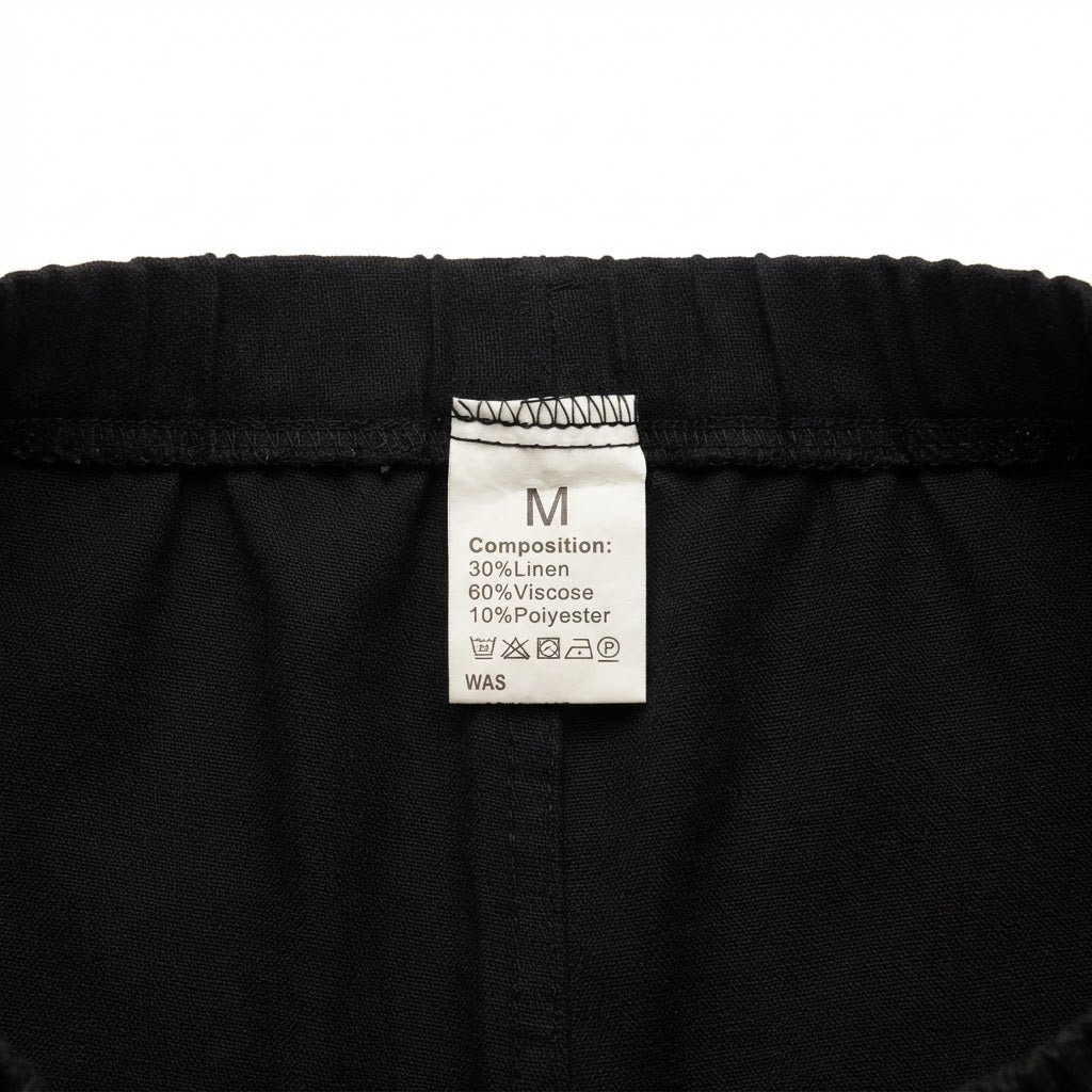 Women's Black High-Waist Sailor Wide-Leg Trousers