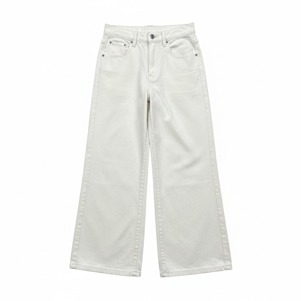 Max Women's Off-White High-Rise Wide-Leg Pants