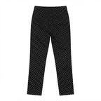 Women's Black and black Geometric Print Slim-Fit Trousers