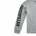 Men's Caterpillar Long Sleeve Logo T-Shirt Grey Size M
