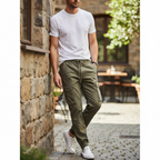 Men's STRUCTUREN CARGO Olive Green Jogger Pants - Large