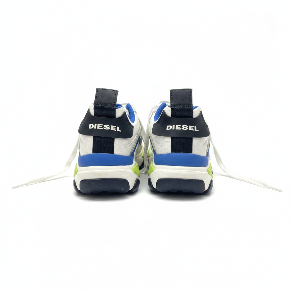 Deisel White and Black Chunky Athletic Sneakers
