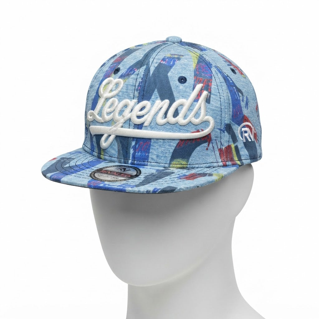 Rivaldi Blue Legends Graphic Flat-Brim Cap