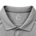 Nike Men's Grey Dri-Fit SF Logo Performance Polo Shirt