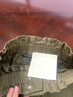 Olive Green Paperbag Waist Cotton Twill Skirt