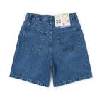 Women's High-Waisted Relaxed Fit Denim Shorts in Blue