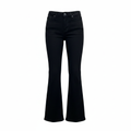 SHEIN Unisex Black High-Waist Flare Denim Jeans