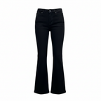 SHEIN Unisex Black High-Waist Flare Denim Jeans
