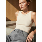Mango Medium Grey Wide Leg Jeans with Curved Waistband