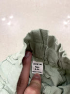 SHEIN SHEIN Sage Green Paperbag Waist Relaxed Fit Shorts