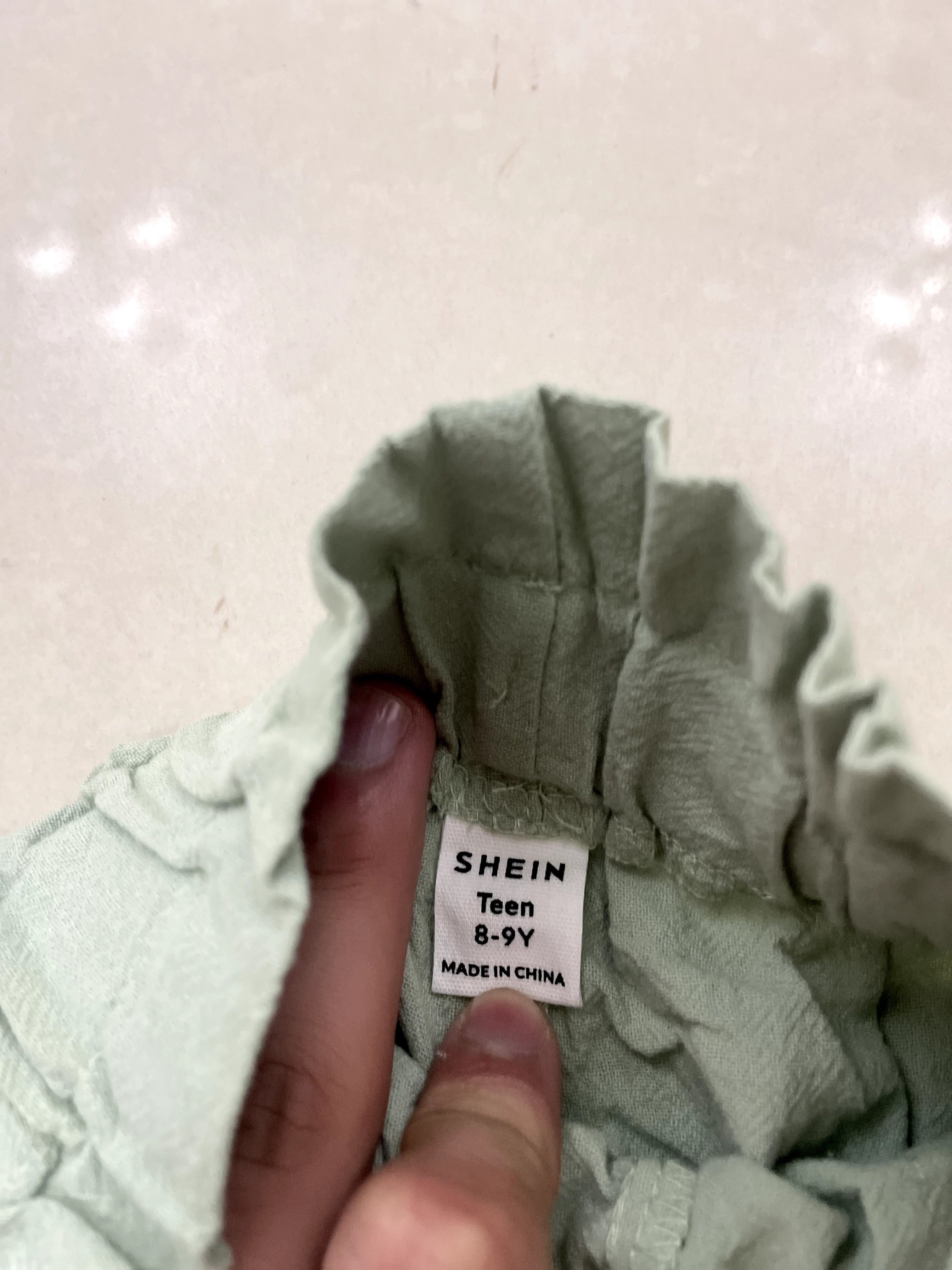 SHEIN SHEIN Sage Green Paperbag Waist Relaxed Fit Shorts
