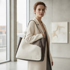 Calvin Klein Calvin Klein White Grained Monogram Tote