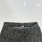 Women's Black Floral Printed Wide Leg Trousers