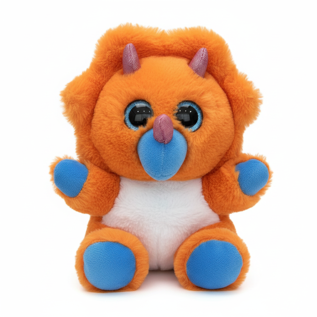 Ty Beanie Boos Orange Triceratops Dinosaur Plush Toy