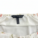 White House Black Market Floral Chiffon Ruffle Blouse - 8