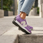 Women's Purple Retro Suede & Mesh Sneakers