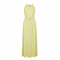 Esmara Women's Yellow Sleeveless Tie-Waist Midi Dress