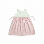 NOW Kids White Pink Daisy Gingham Sleeveless Dress