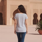 essentials White and Navy Stripe Short-Sleeve Stretch T-Shir