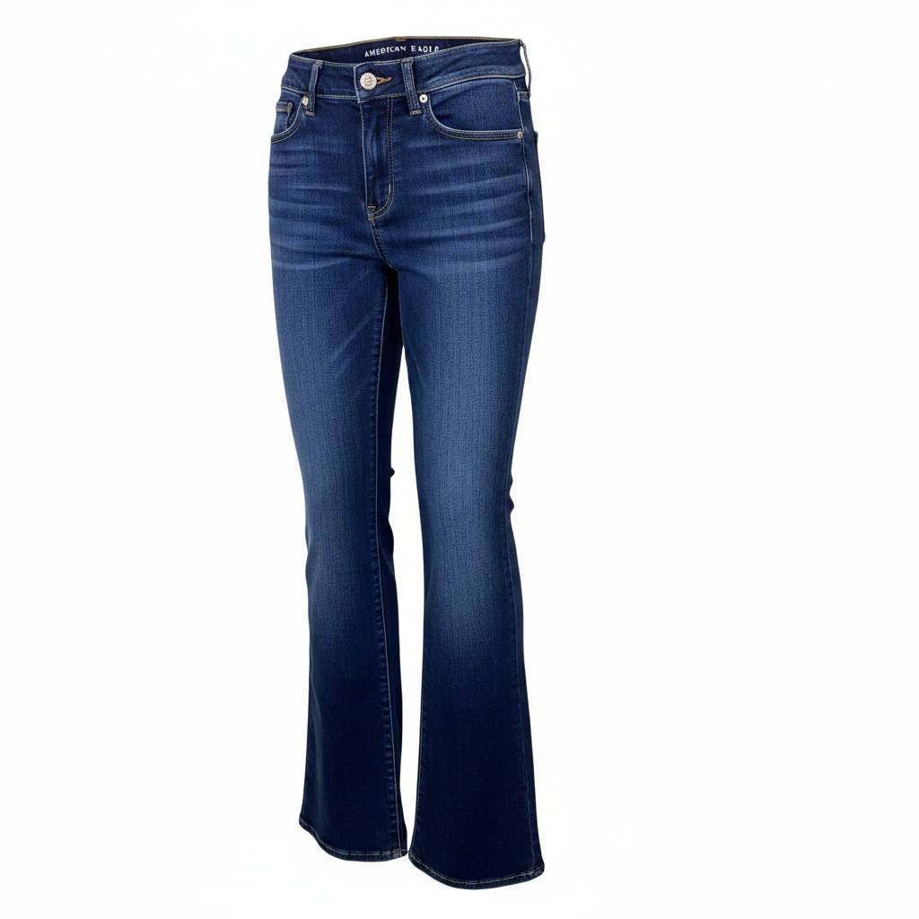 Women's Dark Wash Flared American Eagle Denim Jeans