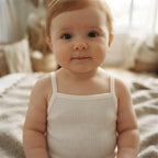 SHEIN White Ribbed Spaghetti Strap Baby Short Romper