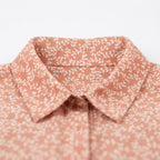Splash Women's Peach Floral Long-Sleeve Button-Down Blouse