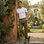 Men's Olive Green Cargo Jogger Trousers