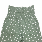 Green Heart Print High Waist Pyjama Bottoms