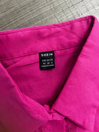 SHEIN Hot Pink Relaxed Shirt and Shorts Co-ord Set