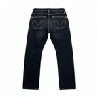 True Religion Black Jeans White Contrast Stitching