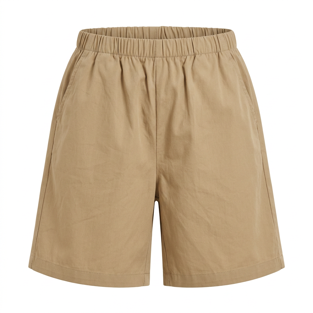 SHEIN SHEIN Khaki Kids Elasticated Waist Relaxed Shorts