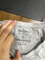 Springfield Heather Grey Graphic Tee with Multicolour Band L