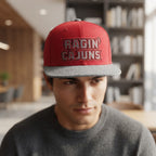 Adidas Ragin' Cajuns Red and Grey Hat L/XL