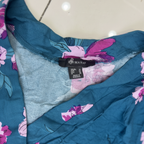 Primark Teal Floral Wrap Front Summer Romper